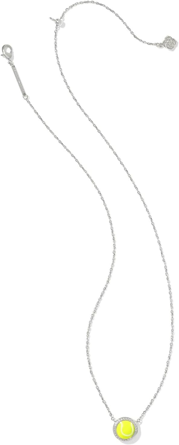 image:imageKendra Scott Tennis Short Pendant Necklace Fashion Jewelry for WomenRHODIUM CHARTREUSE MAGNESITE