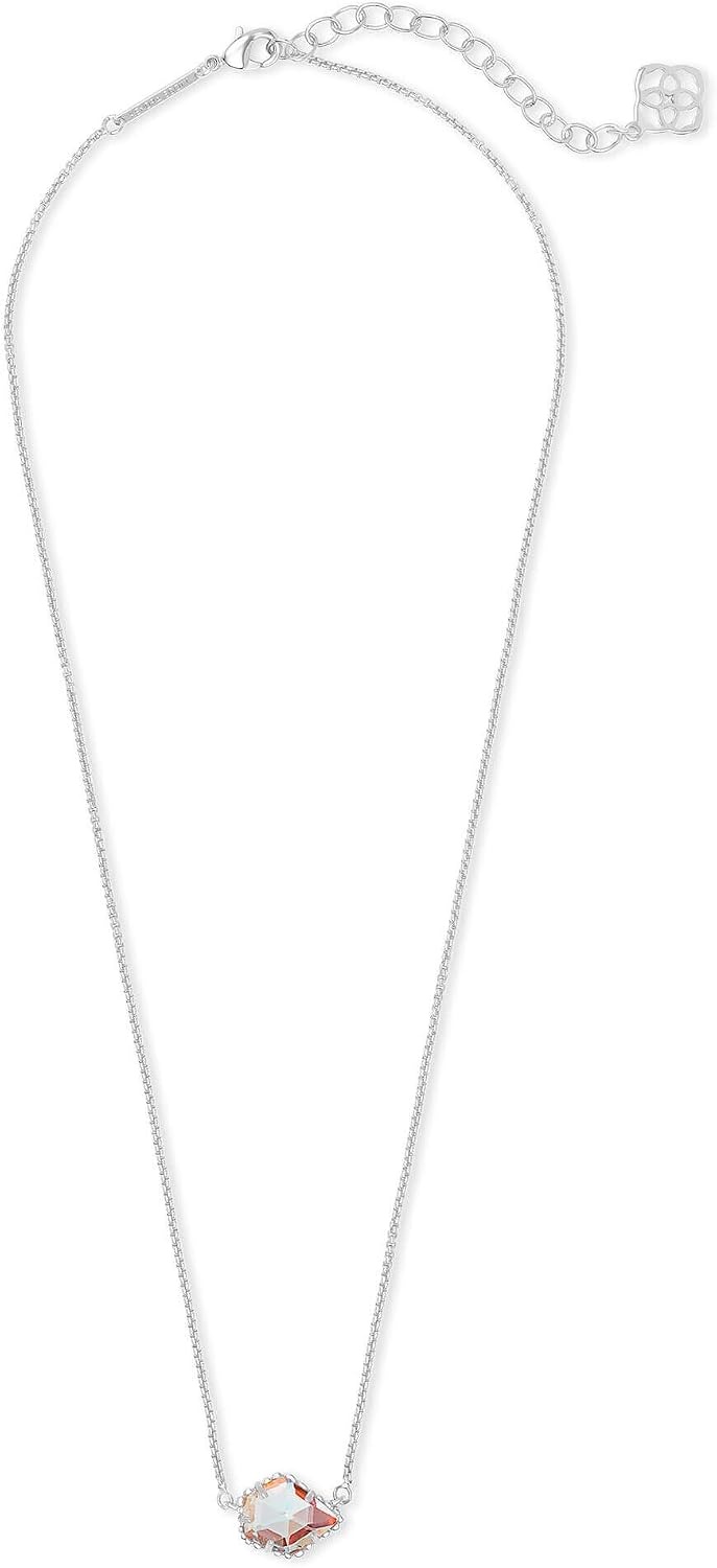 image:imageKendra Scott Tess Pendant Necklace for Women Fashion JewelryRHODIUM IRIDESCENT DICHROIC GLASS