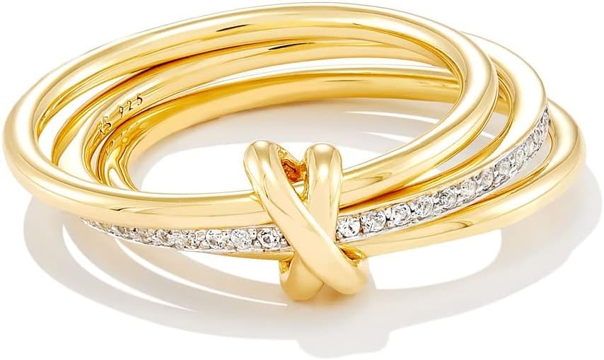 image:imageKendra Scott Tia Band Ring Fine Jewelry for Women18K GOLD VERMEIL WHITE SAPPHIRE