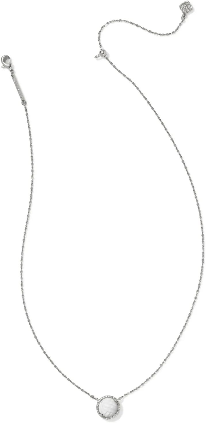image:imageKendra Scott Volleyball Pendant Necklace Fashion Jewelry for WomenRHODIUM WHITE MOTHER OF PEARL