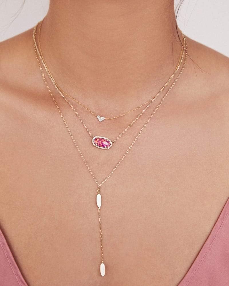 image:imageKendra Scott White Diamond Heart Pendant Necklace in 14k Gold Fine Jewelry for Women14K YELLOW GOLD CRYSTAL CLEAR DIAMOND