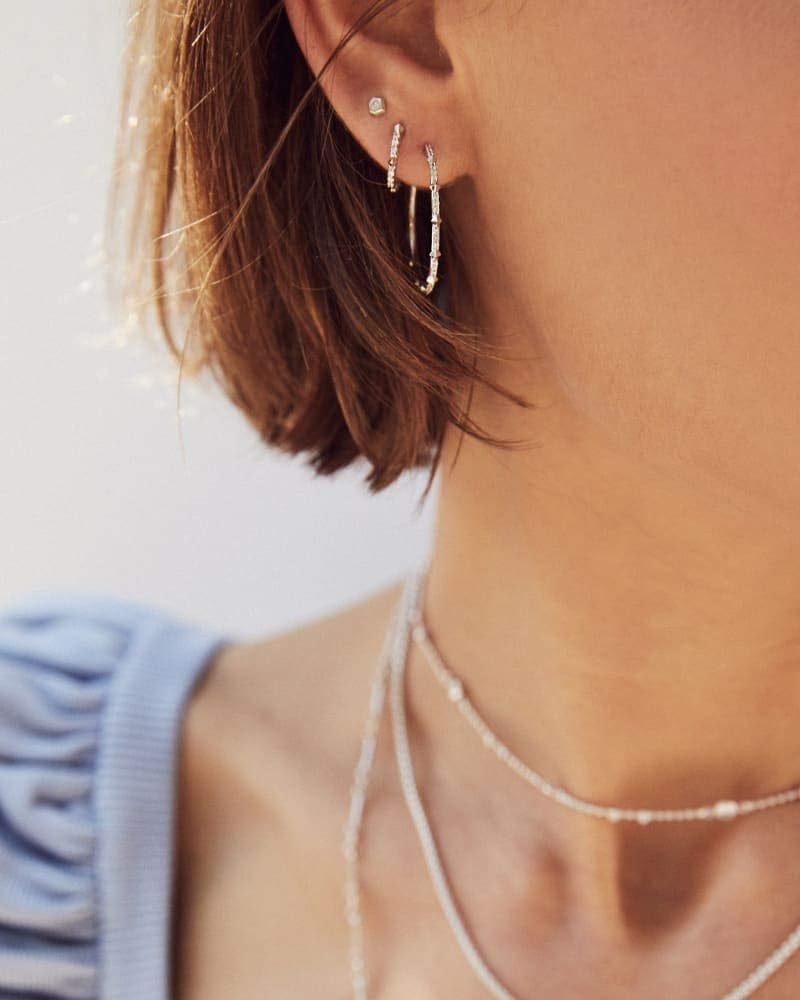image:imageKendra Scott White Diamond Jett Earrings in 14k Gold Fine Jewelry for Women