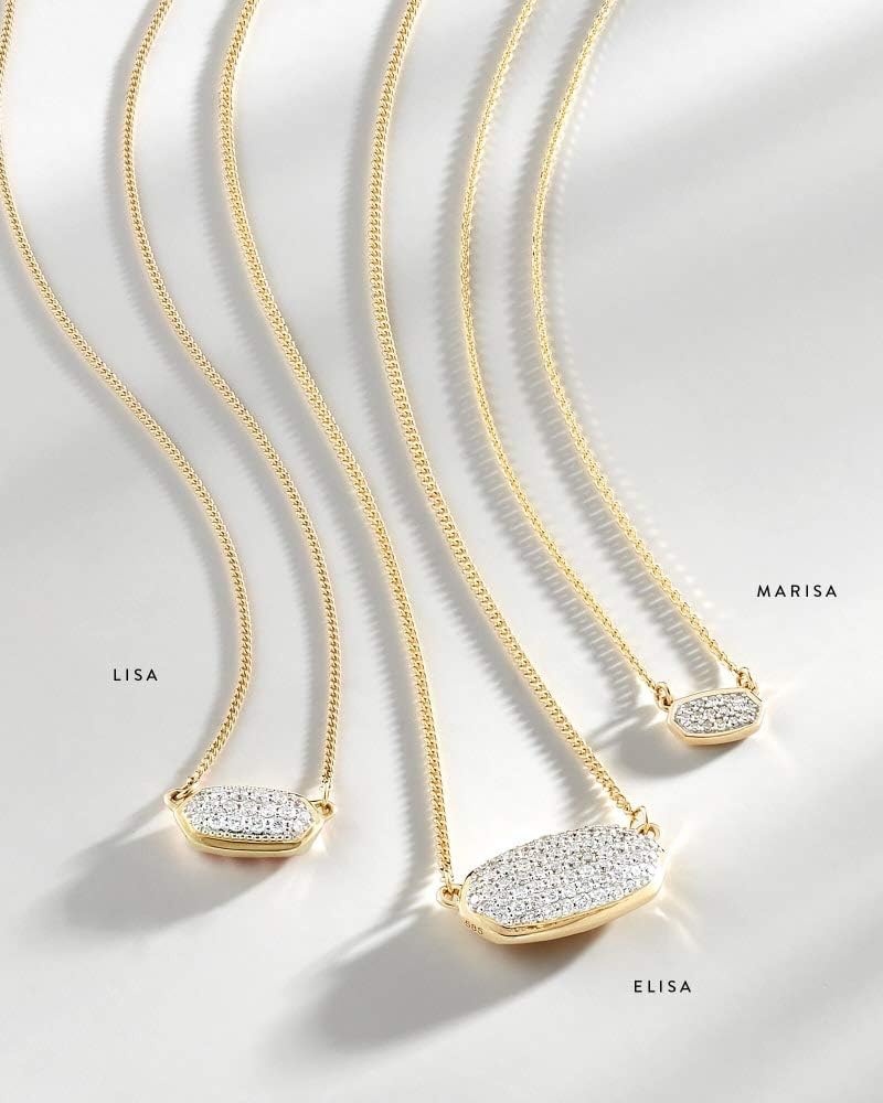 image:imageKendra Scott White Diamond Marisa Pendant Necklace in 14k Gold Fine Jewelry for Women14K WHITE GOLD CRYSTAL CLEAR DIAMOND