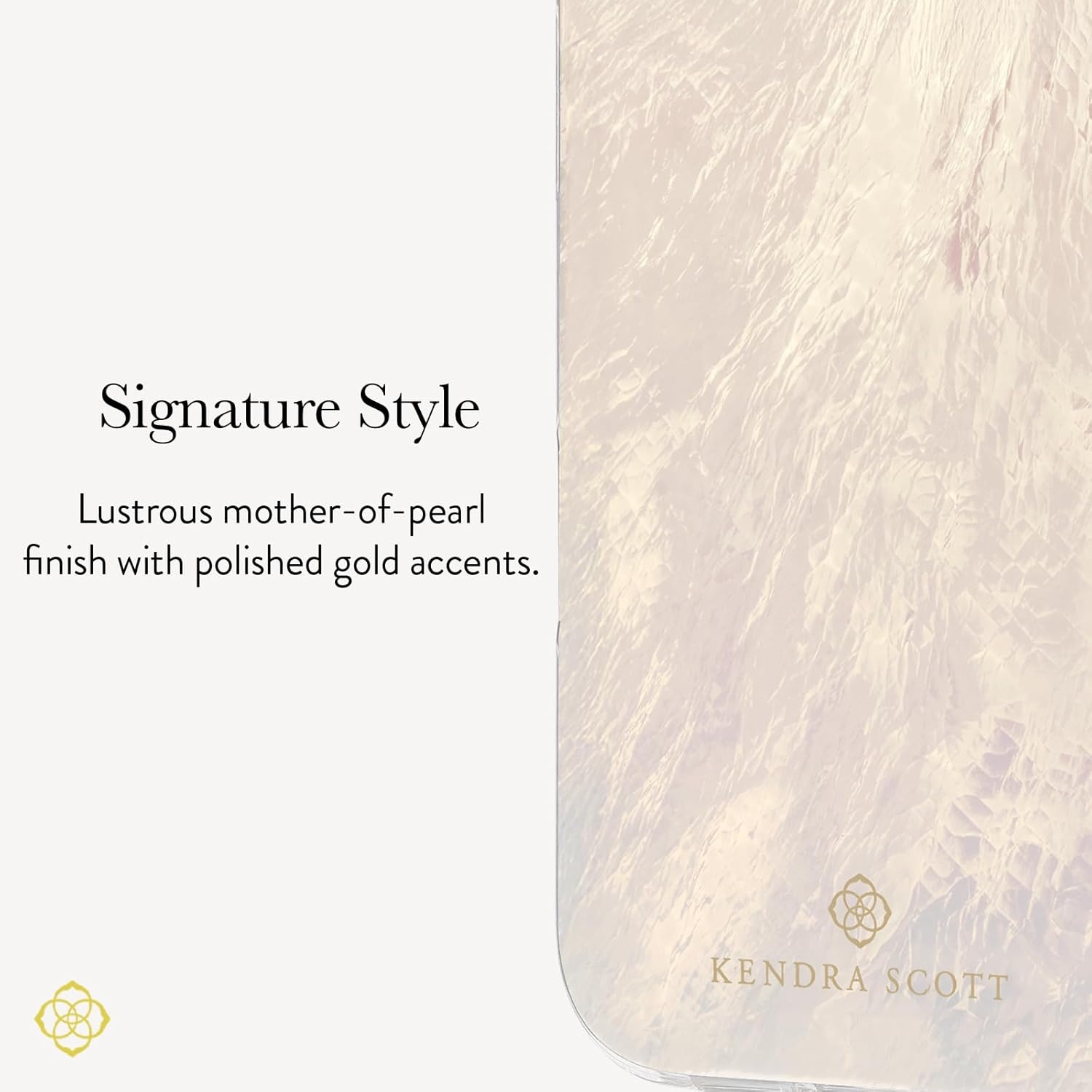 image:imageKendra Scott iPhone 17 Case Compatible with MagSafe Designer Phone Case Cream Pearl