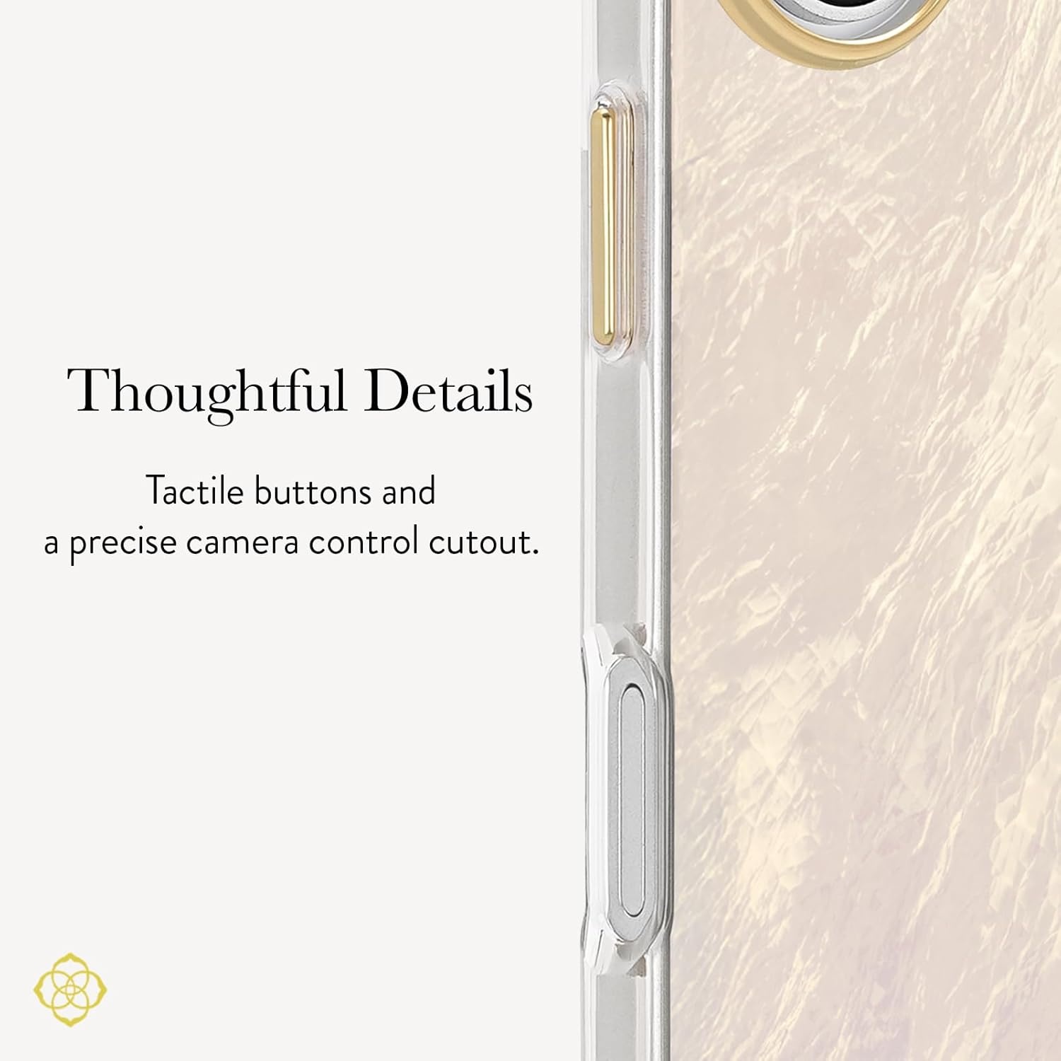 image:imageKendra Scott iPhone 17 Case Compatible with MagSafe Designer Phone Case Cream Pearl