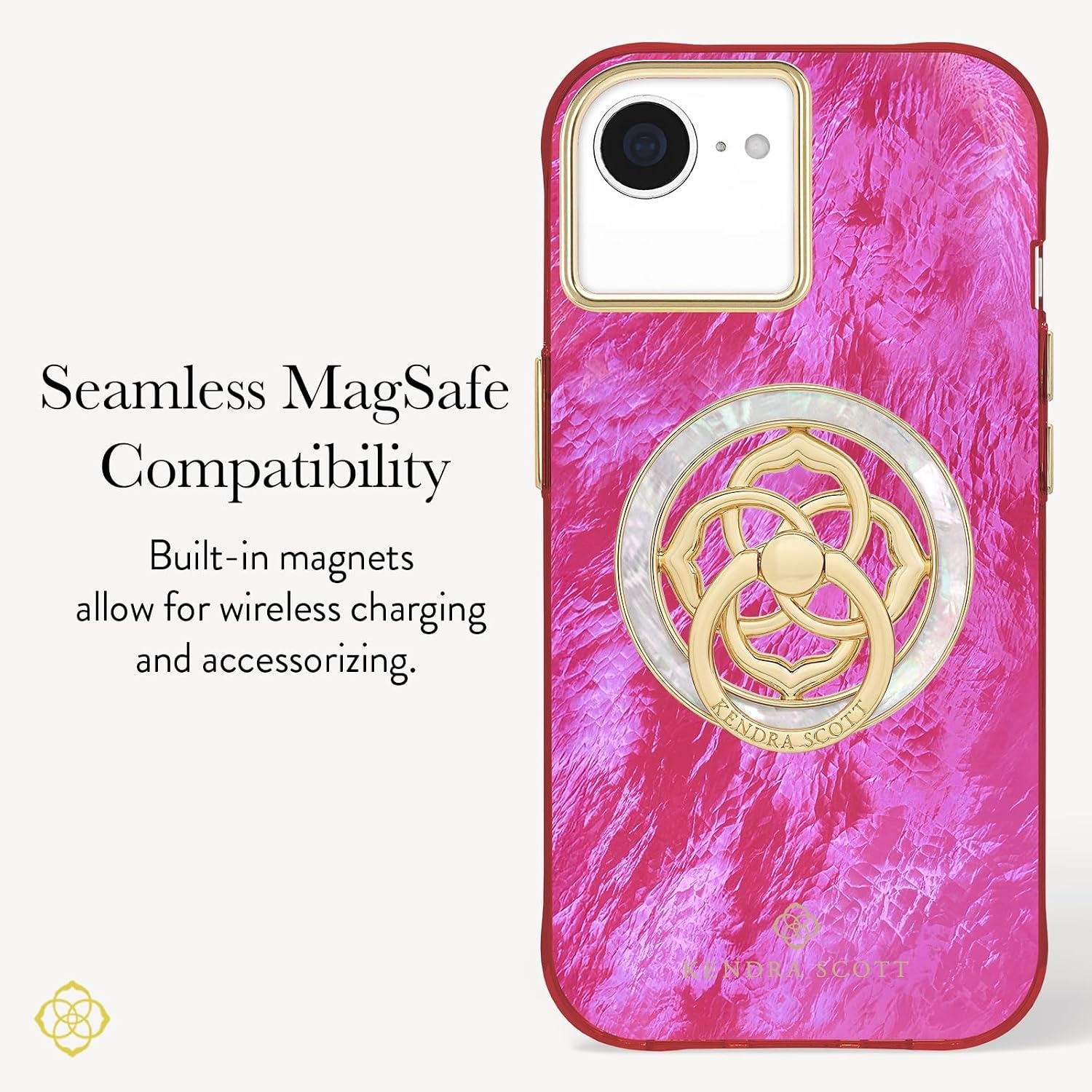 image:imageKendra Scott iPhone 17e16e151413 Case Compatible with MagSafe Designer Phone Case Raspberry PearlRaspberry Pearl