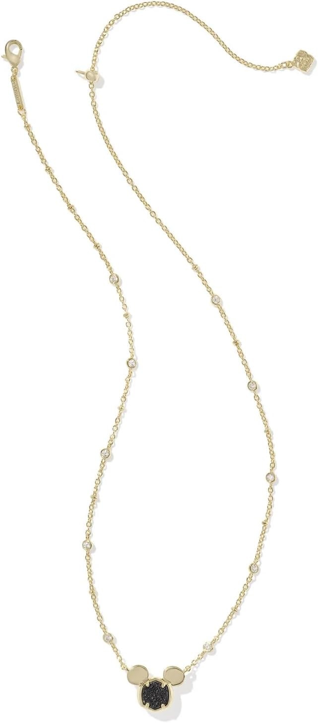 image:imageKendra Scott x Disney Mickey Mouse Short Pendant Necklace Fashion Jewelry for WomenGOLD BLACK DRUSY