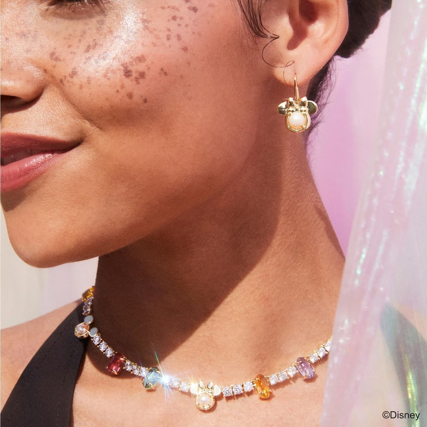 image:imageKendra Scott x Disney Mickey Mouse and Minnie Mouse Tennis Necklace Fashion Jewelry for WomenGOLD MULTI MIX