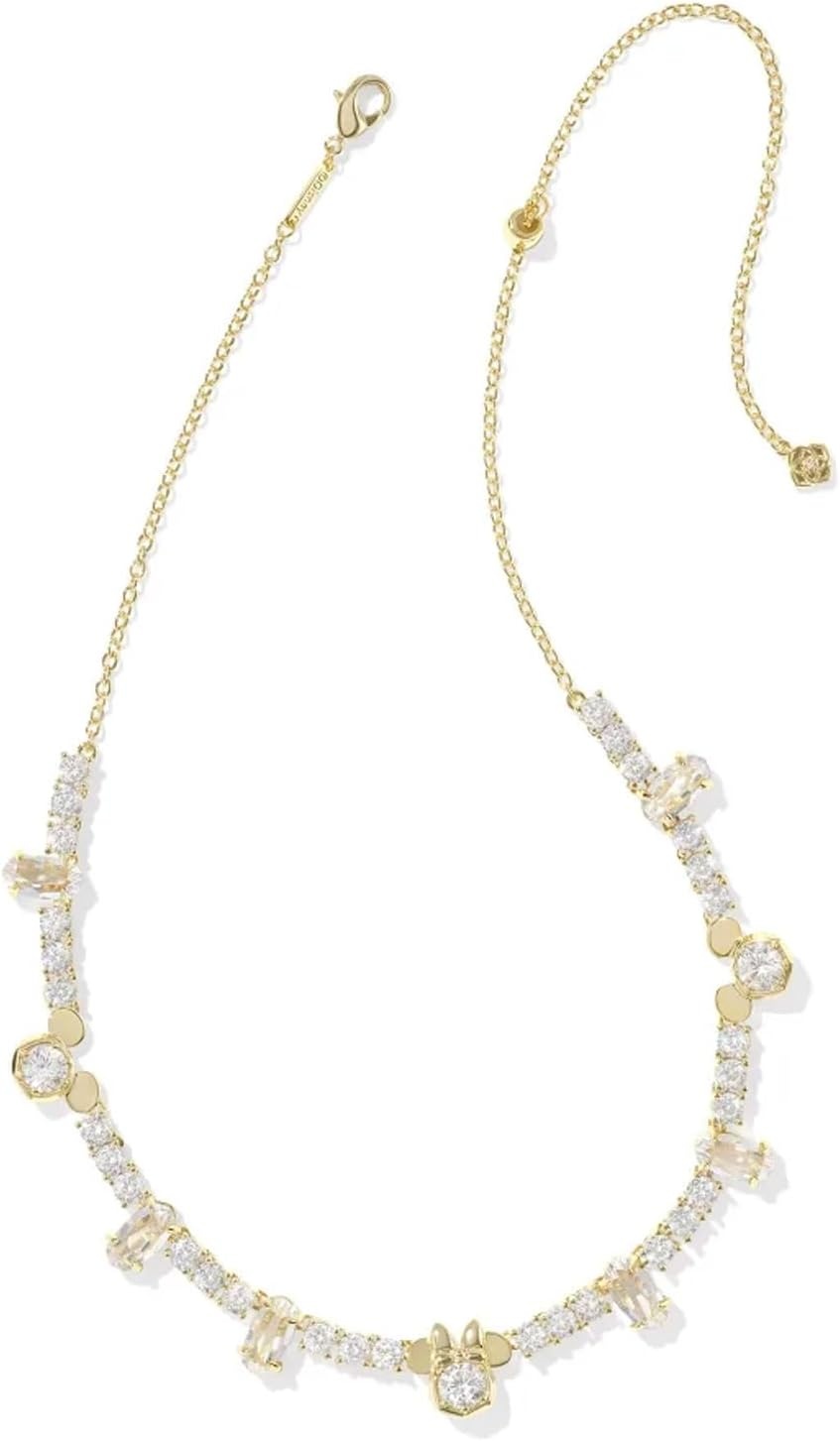 image:imageKendra Scott x Disney Mickey Mouse and Minnie Mouse Tennis Necklace Fashion Jewelry for WomenGOLD WHITE CRYSTAL