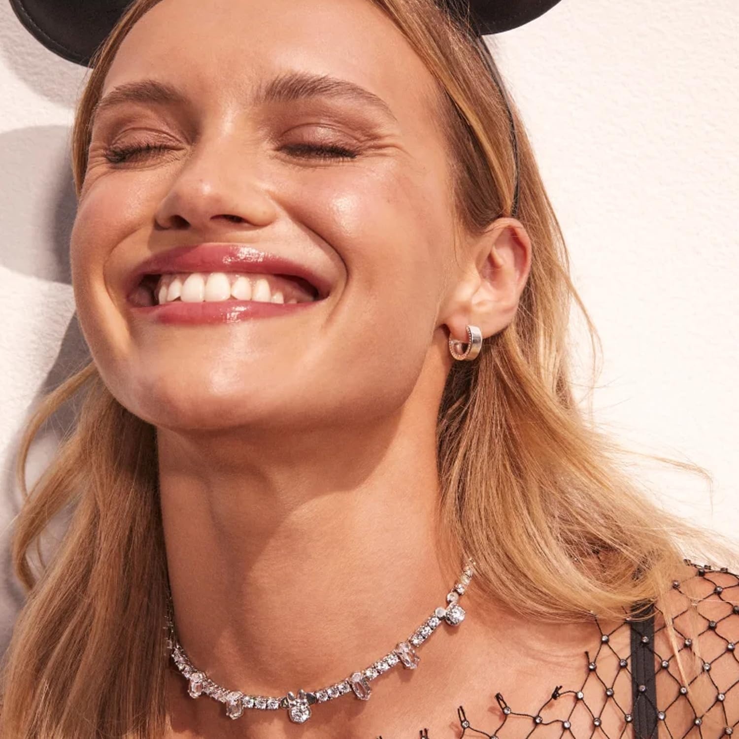image:imageKendra Scott x Disney Mickey Mouse and Minnie Mouse Tennis Necklace Fashion Jewelry for WomenRHODIUM WHITE CRYSTAL