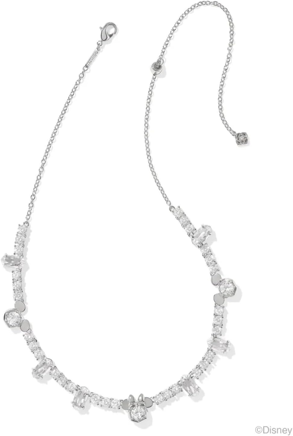 image:imageKendra Scott x Disney Mickey Mouse and Minnie Mouse Tennis Necklace Fashion Jewelry for WomenRHODIUM WHITE CRYSTAL