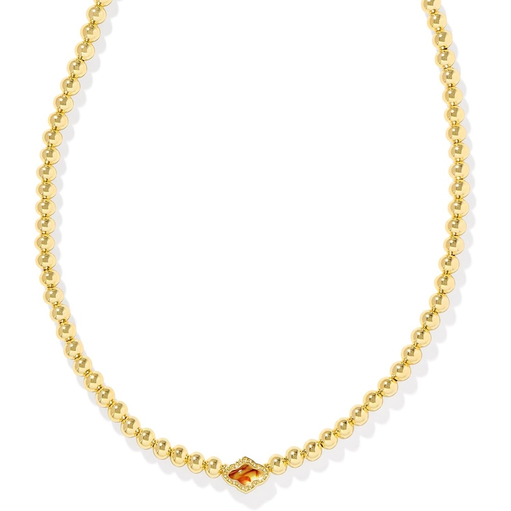 image:imageKendra Scott Abbie Beaded Necklace Fashion Jewelry for WomenGOLD MARBLED AMBER ILLUSION