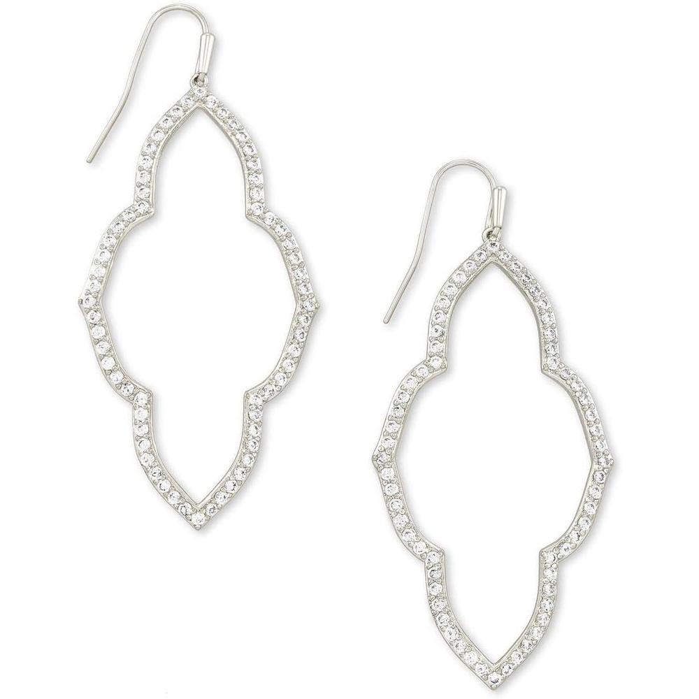 image:imageKendra Scott Abbie Open Frame Earrings Fashion Jewelry for WomenRHODIUM