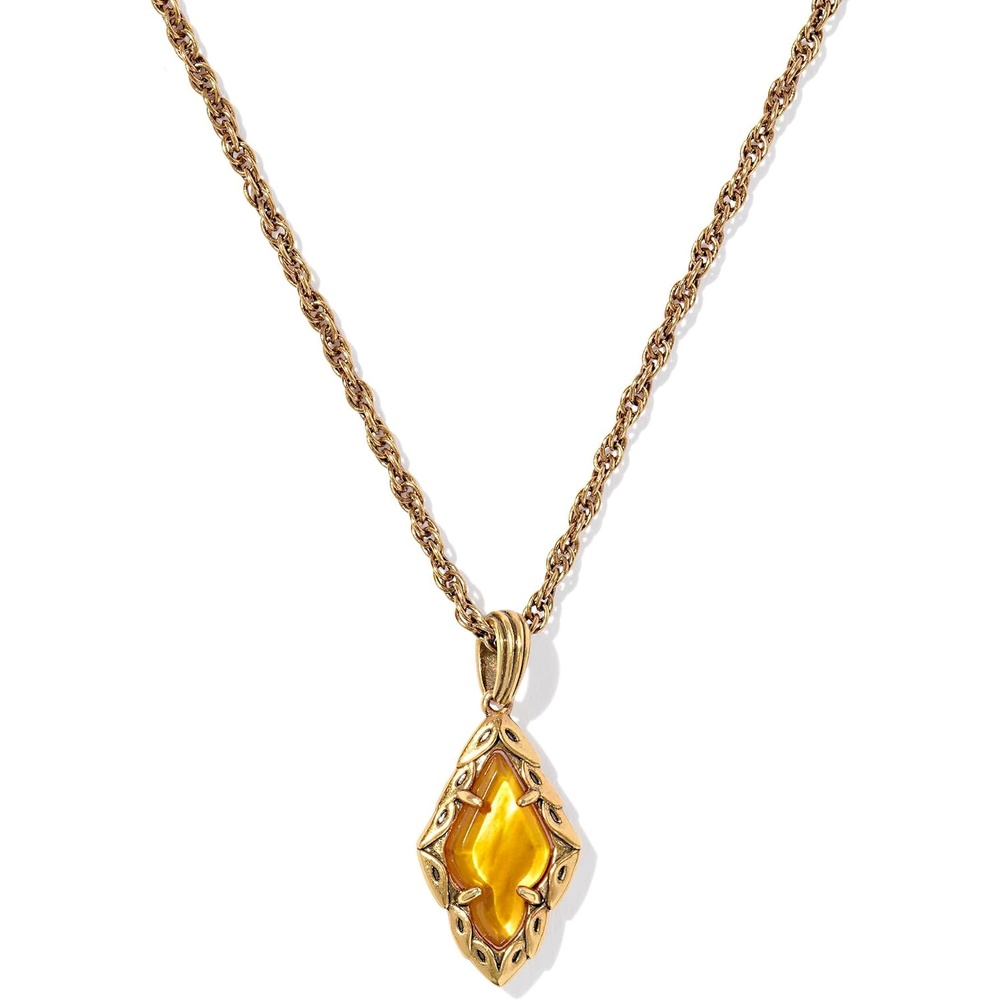 image:imageKendra Scott Adeline Short Pendant Necklace Fashion Jewelry for WomenMARBLED AMBER ILLUSION