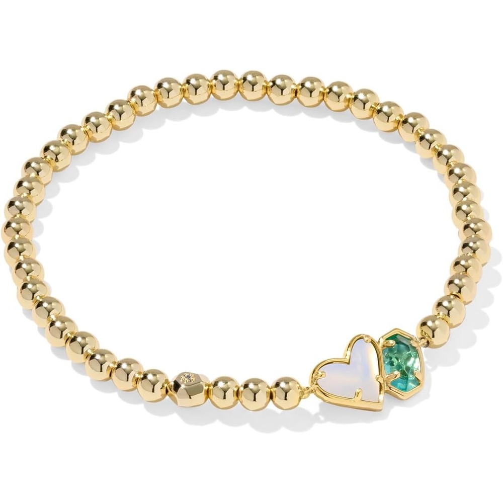 image:imageKendra Scott Ari Heart Emilie Stretch Bracelet Fashion Jewelry for WomenOPALITE ILLUSION AND LONDON BLUE GLASS