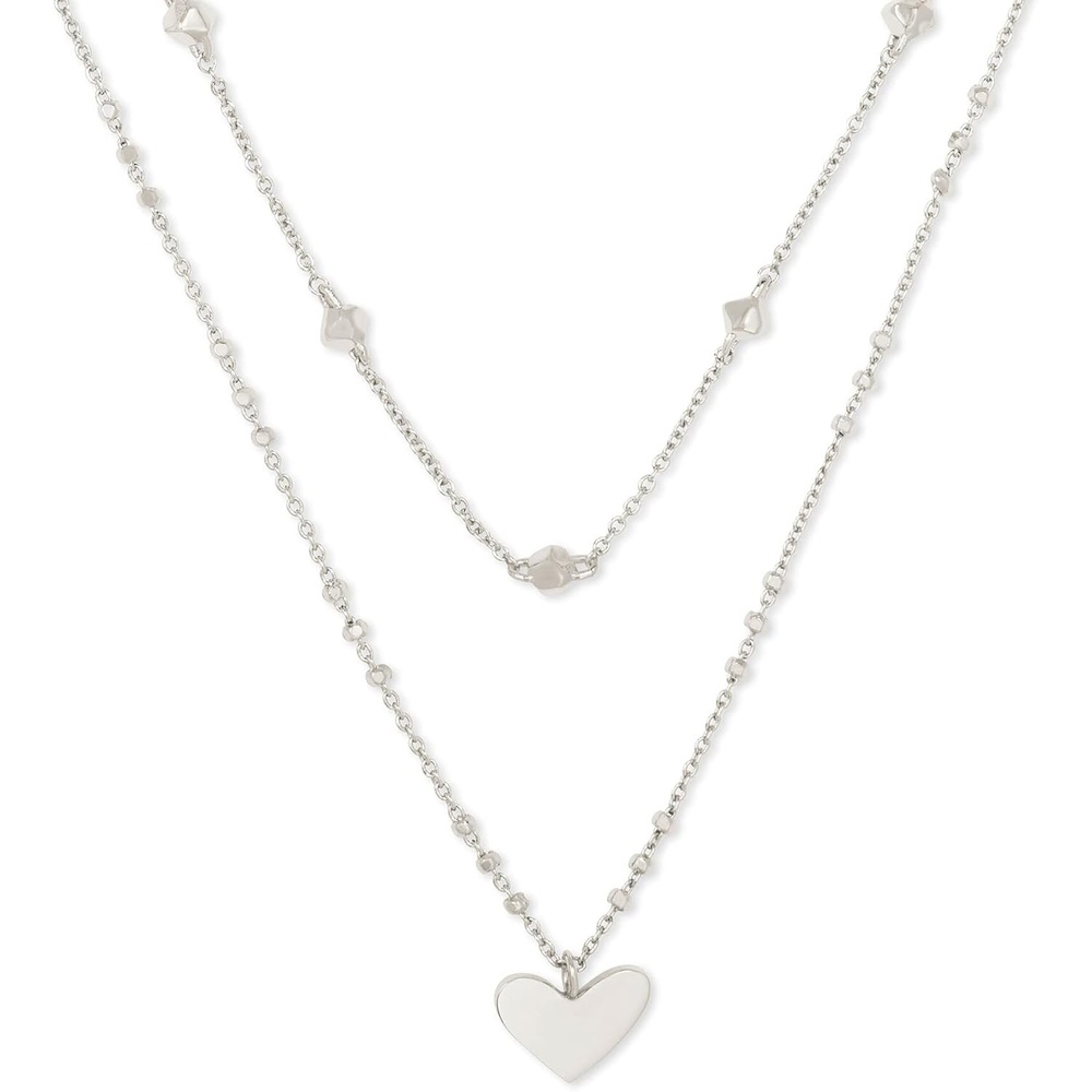 image:imageKendra Scott Ari Heart Multistrand Necklace Fashion Jewelry for WomenRHODIUM METAL