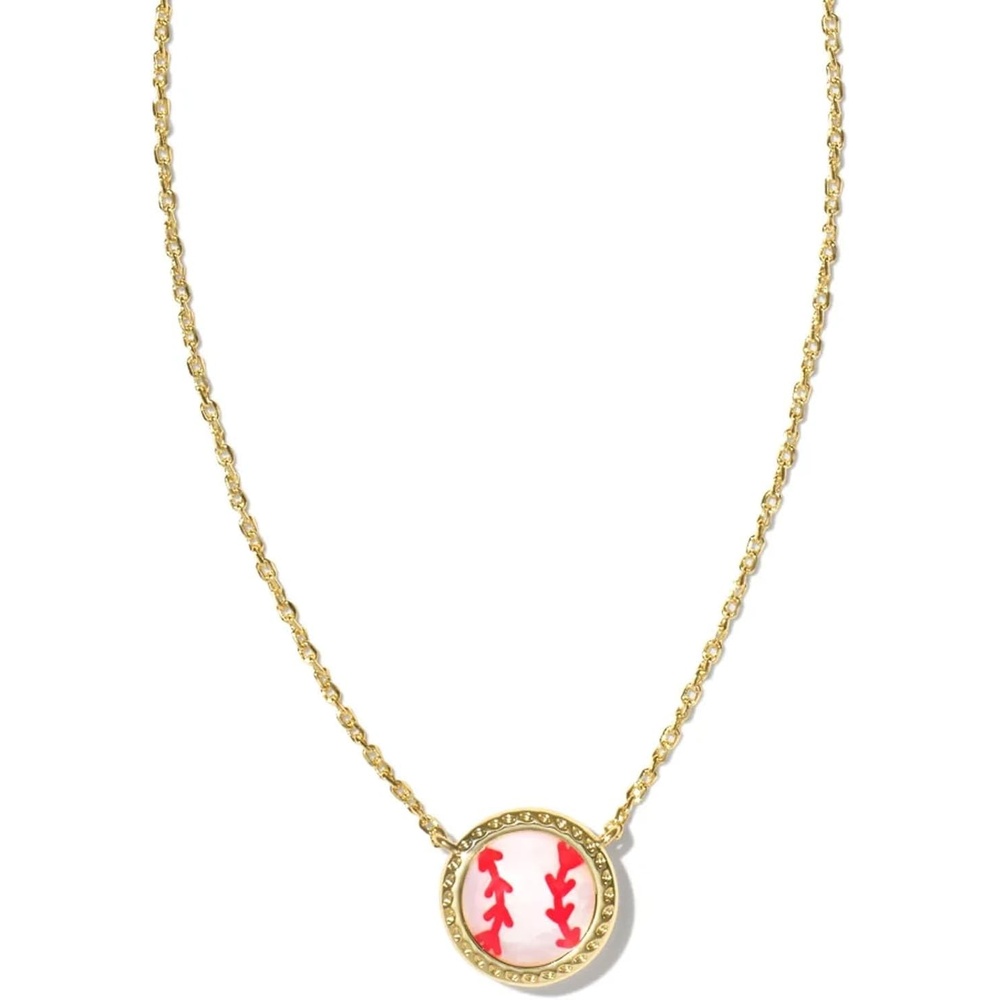 image:imageKendra Scott Baseball Short Pendant Necklace Fashion Jewelry for WomenGOLD