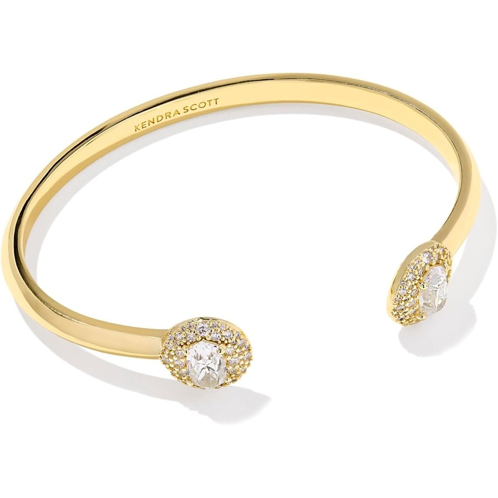 image:imageKendra Scott Bella Cuff Bracelet Fashion Jewelry for WomenGOLD WHITE CZ