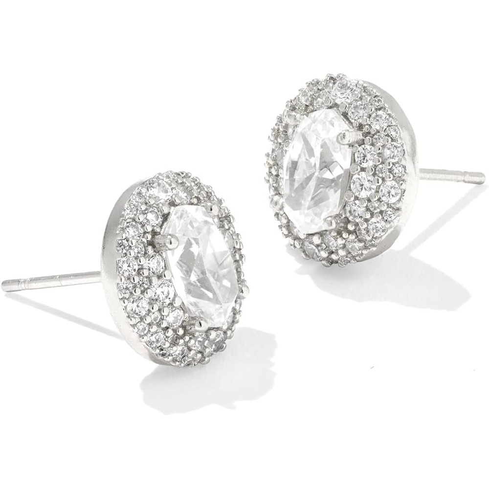 image:imageKendra Scott Bella Stud Earrings Fashion Jewelry for WomenRHODIUM  WHITE CZ