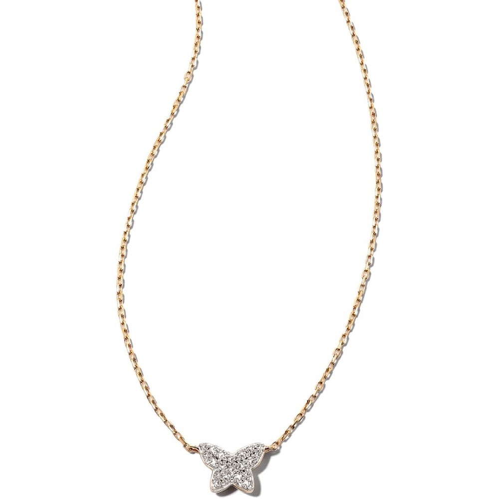 image:imageKendra Scott Butterfly 14k Yellow Gold Necklace in White Diamond Fine Jewelry for Women