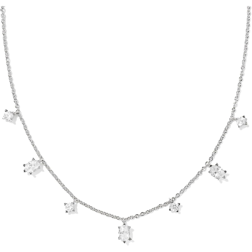 image:imageKendra Scott Cailin Delicate Strand Necklace Fashion Jewelry for WomenRHODIUM  WHITE CUBIC ZIRCONIA