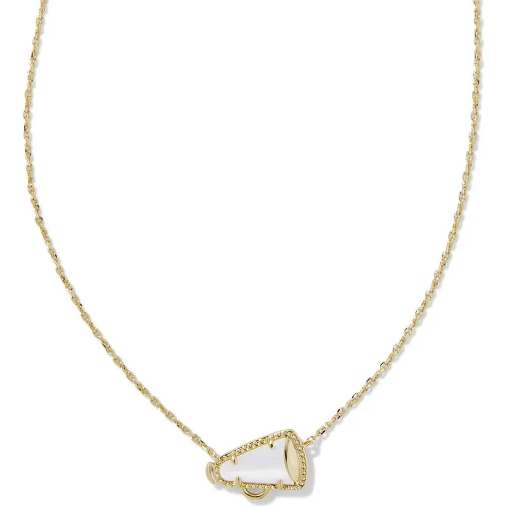 image:imageKendra Scott Cheer Short Pendant Necklace Fashion Jewelry for WomenGOLD WHITE MOTHER OF PEARL