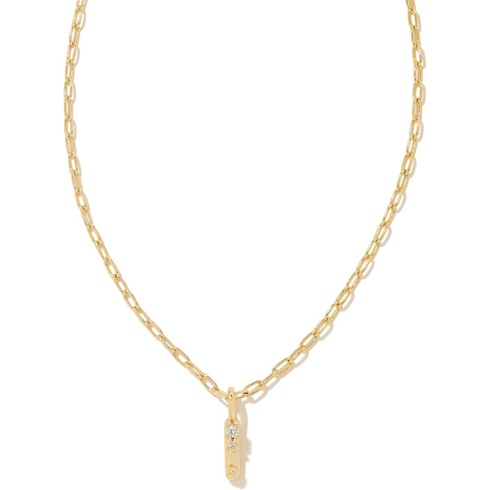 image:imageKendra Scott Crystal Letter Short Pendant Necklace Fashion Jewelry for WomenLetter I GOLDPLATED