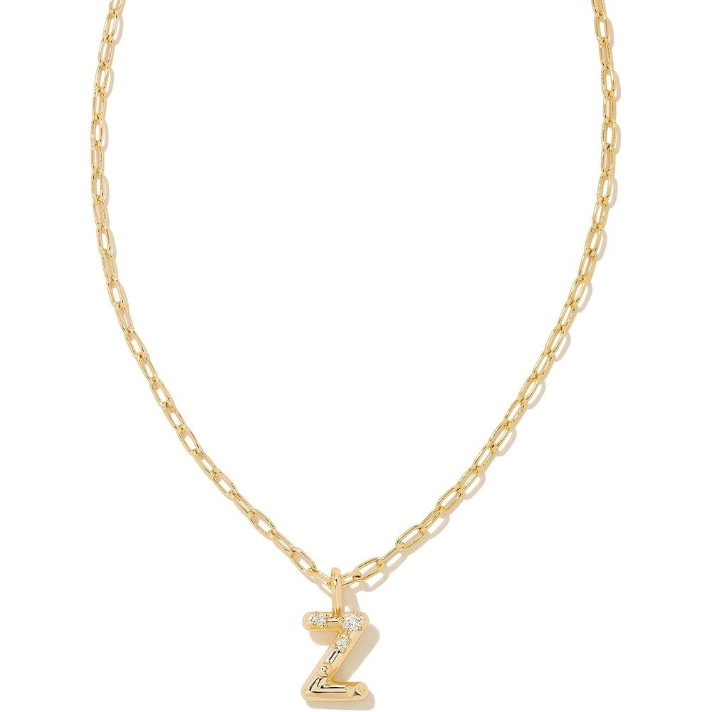 image:imageKendra Scott Crystal Letter Short Pendant Necklace Fashion Jewelry for WomenLetter Z GOLDPLATED