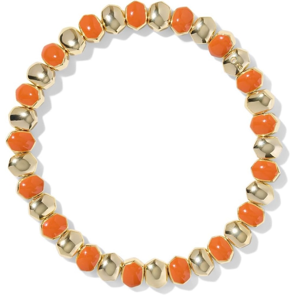 image:imageKendra Scott Daphne Enamel Stretch Bracelet Fashion Jewelry for WomenGold Dark Orange Enamel