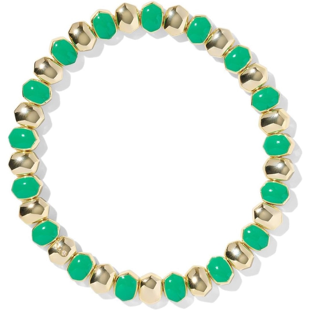 image:imageKendra Scott Daphne Enamel Stretch Bracelet Fashion Jewelry for WomenGold Green Enamel