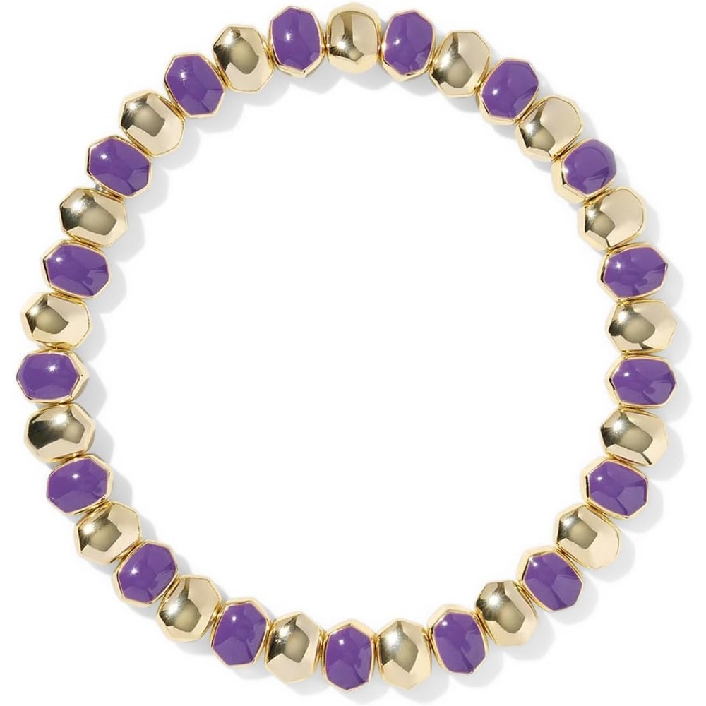 image:imageKendra Scott Daphne Enamel Stretch Bracelet Fashion Jewelry for WomenGold Purple Enamel