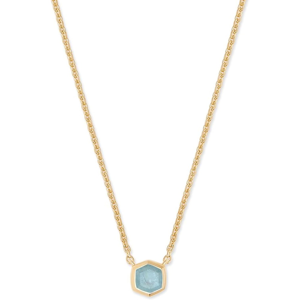 image:imageKendra Scott Davie Pendant Necklace in 18K Gold Vermeil DemiFine Jewelry for Women Aquamarine