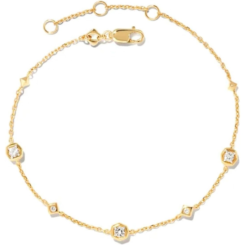 image:imageKendra Scott Davie Trio Delicate BraceletWHITE SAPPHIRE