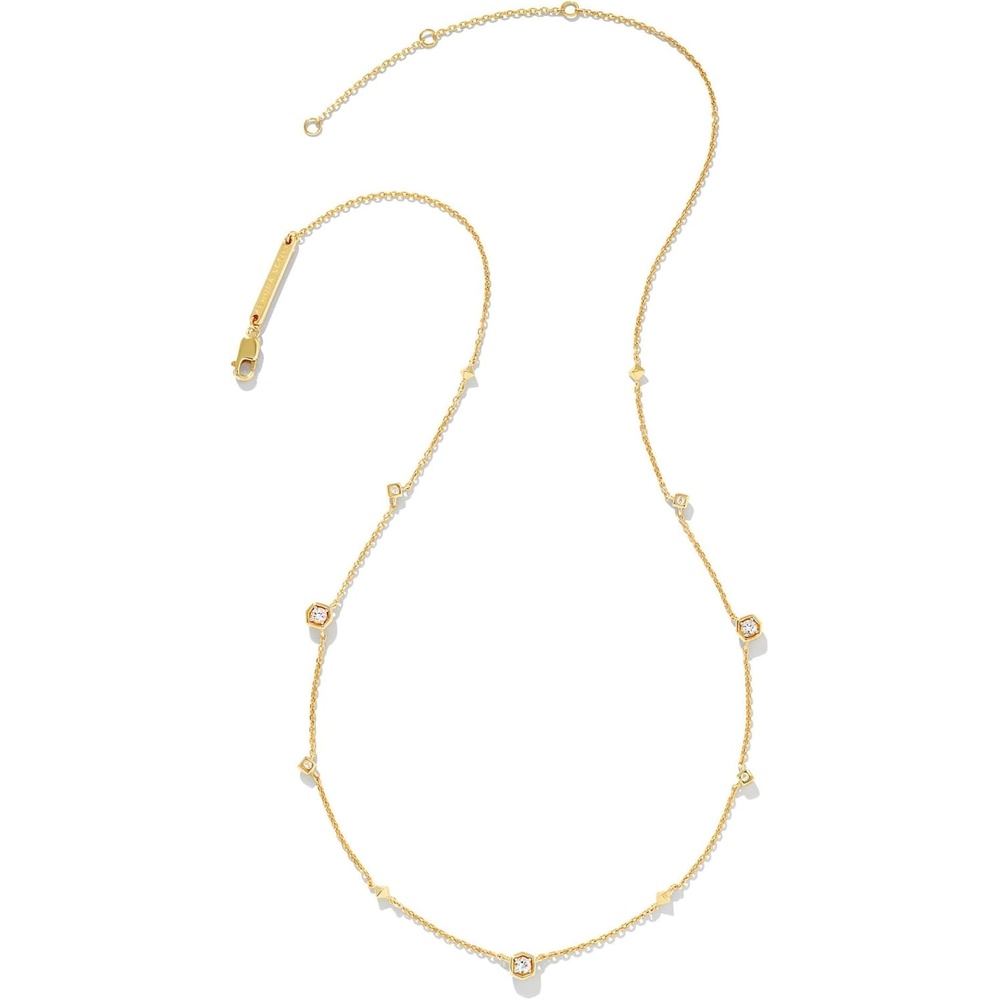 image:imageKendra Scott Davie Trio Strand Necklace in White Sapphire Fine Jewelry for WomenWHITE SAPPHIRE