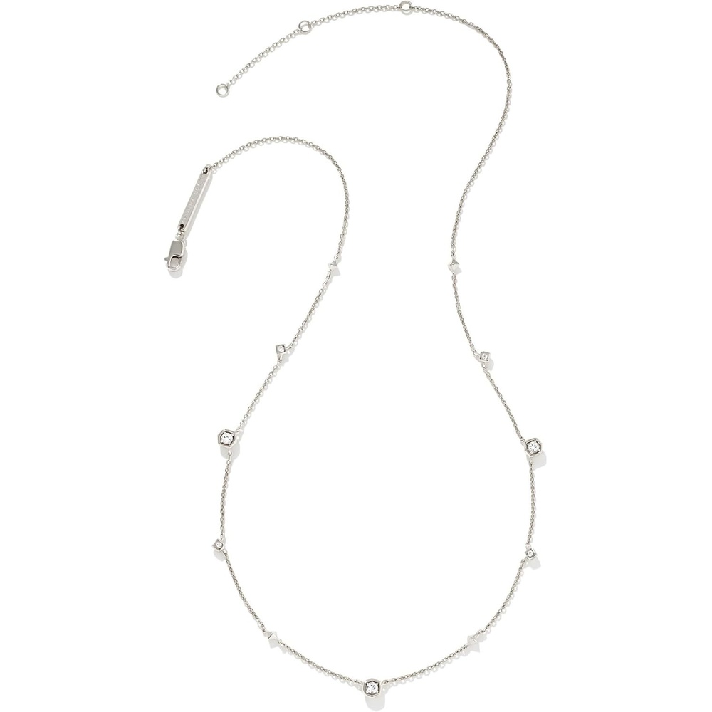 image:imageKendra Scott Davie Trio Strand NecklaceWHITE SAPPHIRE