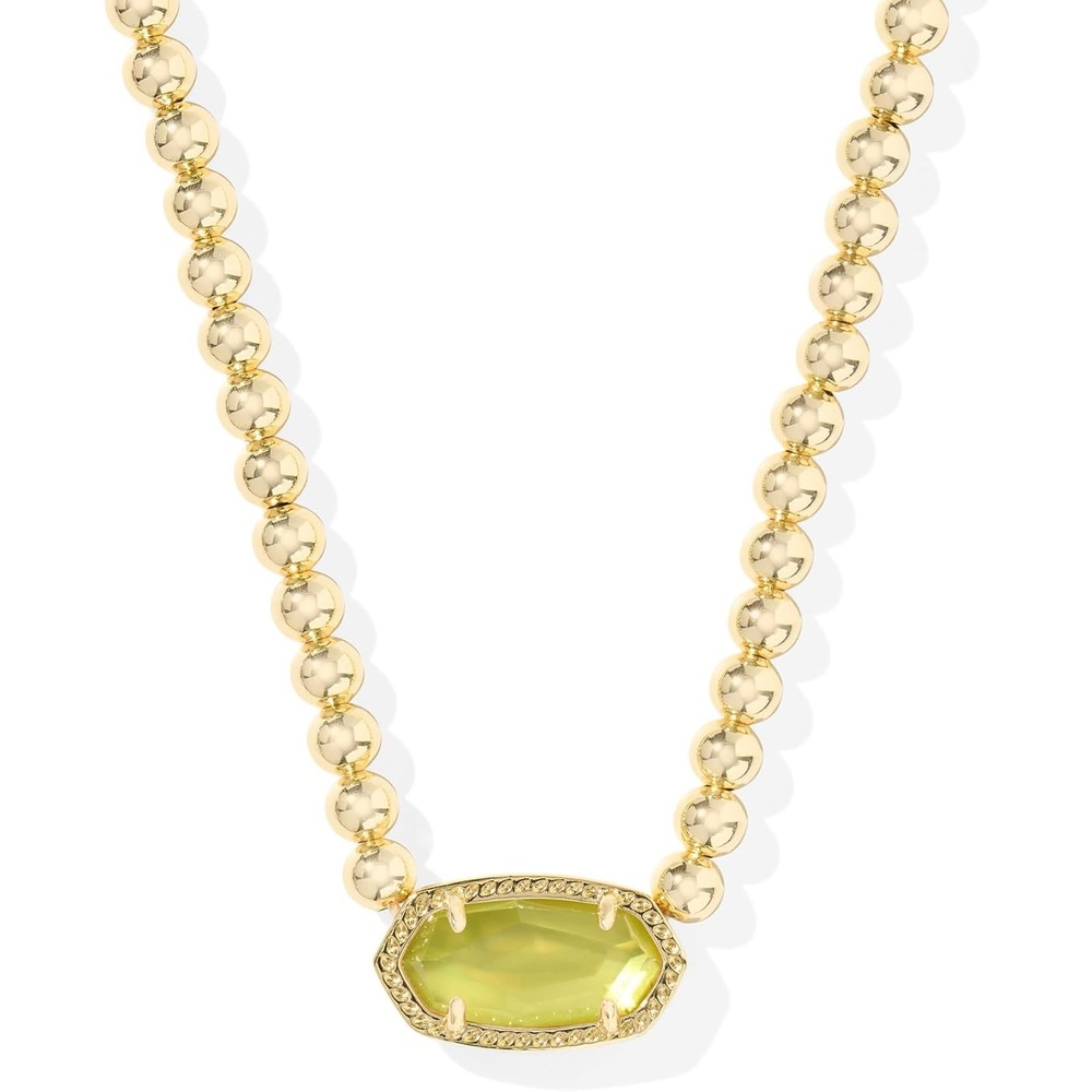 image:imageKendra Scott Elisa Beaded Necklace Fashion Jewelry for WomenCHARTREUSE GREEN MOTHER OF PEARL