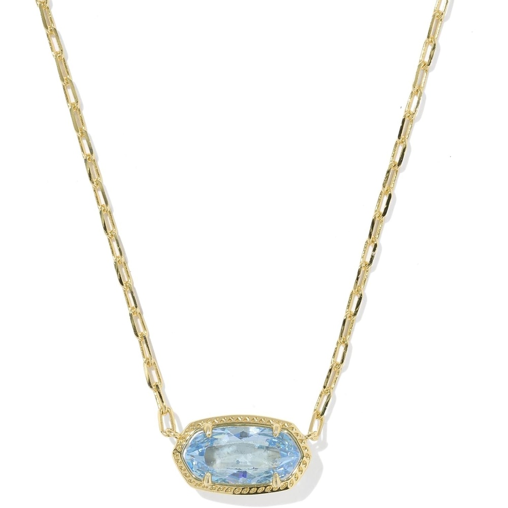 image:imageKendra Scott Elisa Luxe Pendant Necklace Fashion Jewelry for WomenGOLDLIGHT BLUE CUBIC ZIRCONIA