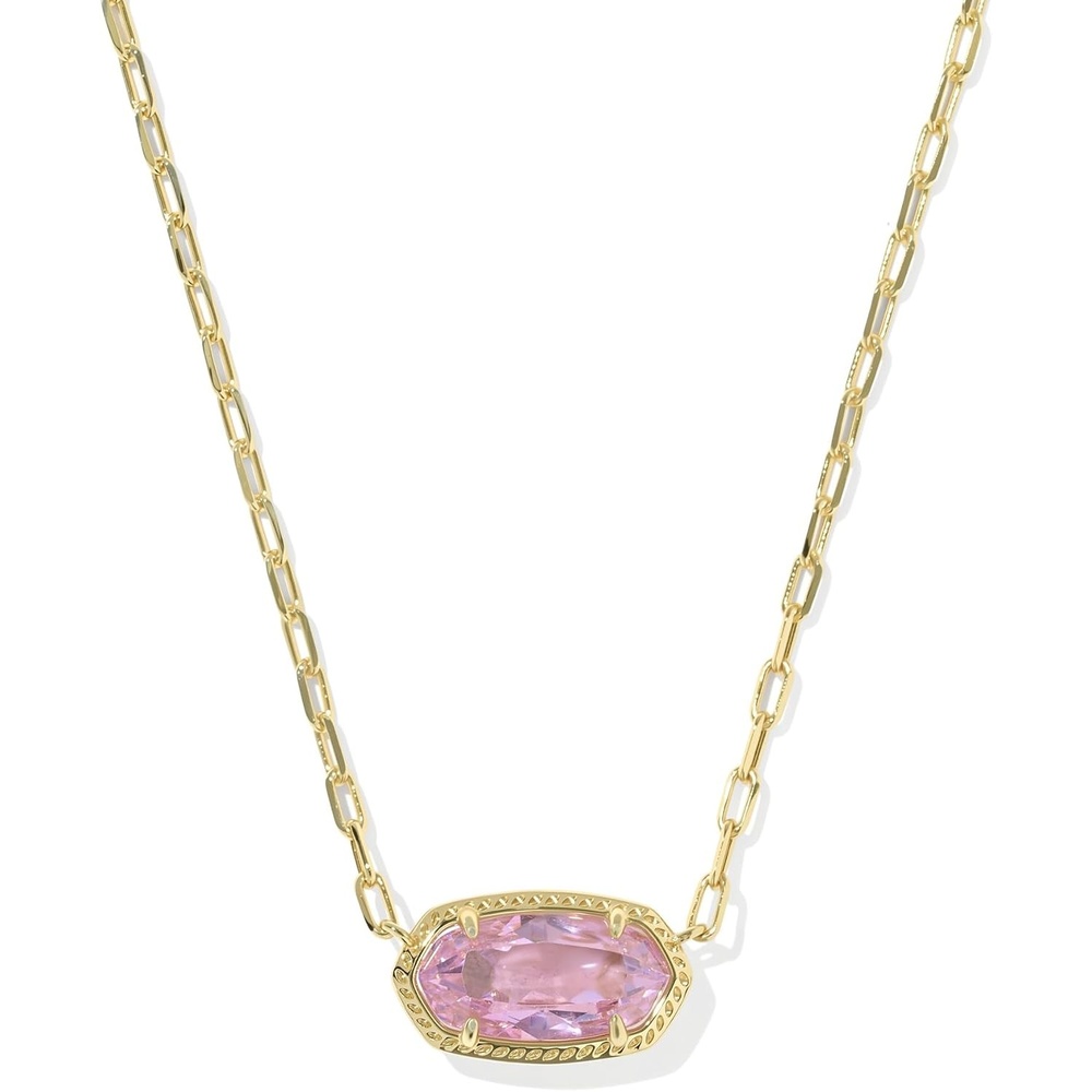image:imageKendra Scott Elisa Luxe Pendant Necklace Fashion Jewelry for WomenGOLDLIGHT PINK CUBIC ZIRCONIA