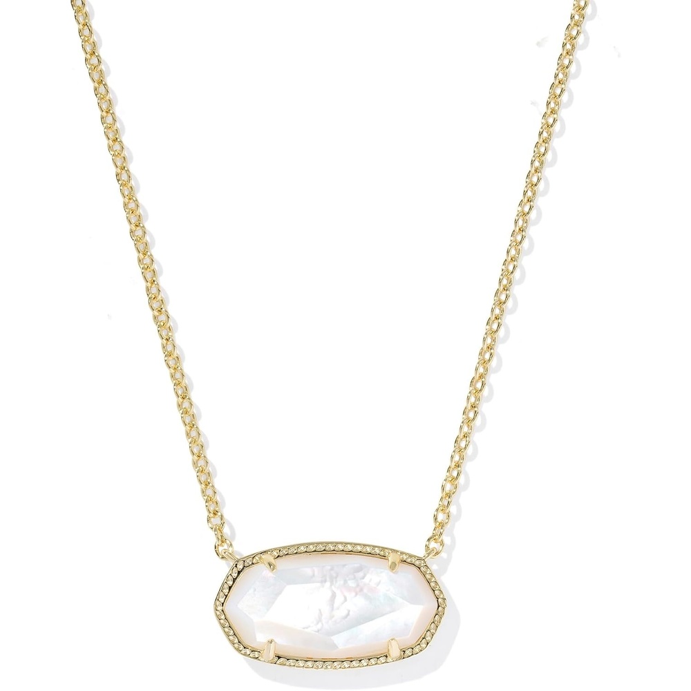 image:imageKendra Scott Elisa Statement Short Pendant NecklaceFashion Jewelry for WomenGOLD IVORY MOTHER OF PEARL