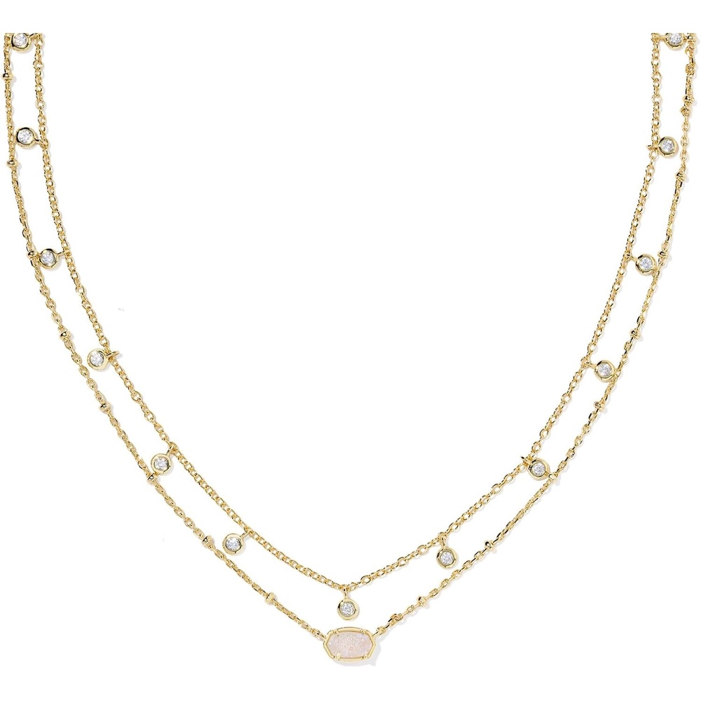image:imageKendra Scott Emilie Crystal Multi Strand Necklace Fashion Jewelry for WomenGOLD  IRIDESCENT DRUSY