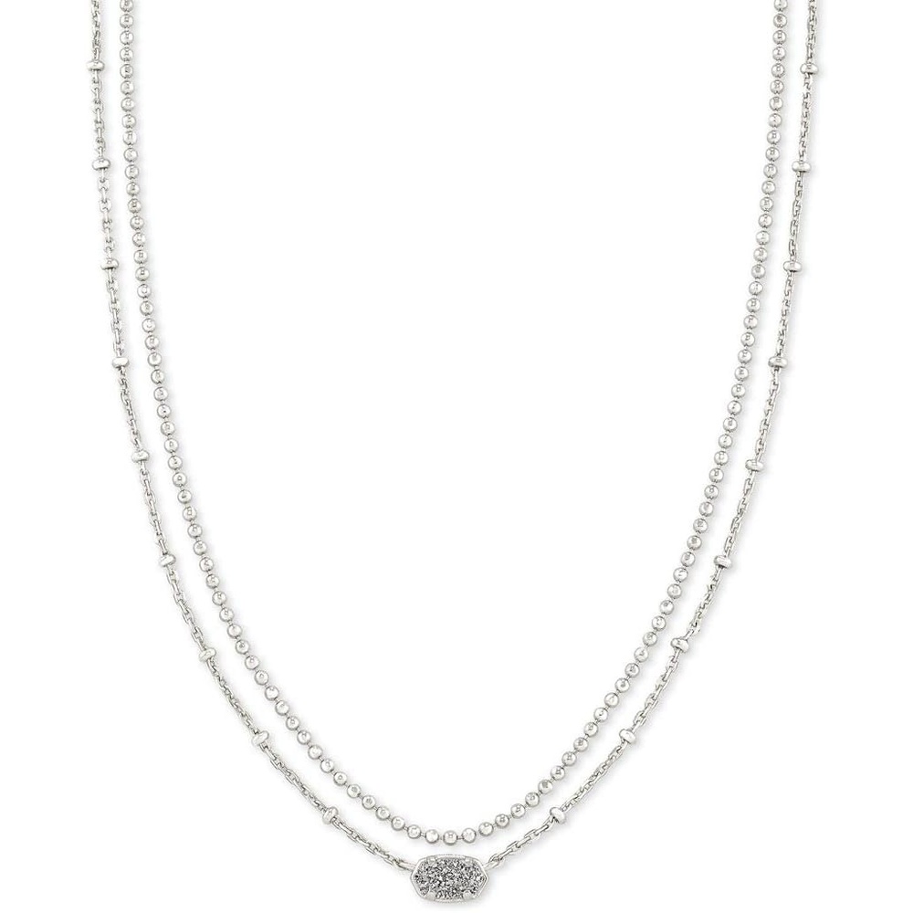 image:imageKendra Scott Emilie Multi Strand Necklace Fashion Jewelry for WomenRHODIUM PLATINUM DRUSY