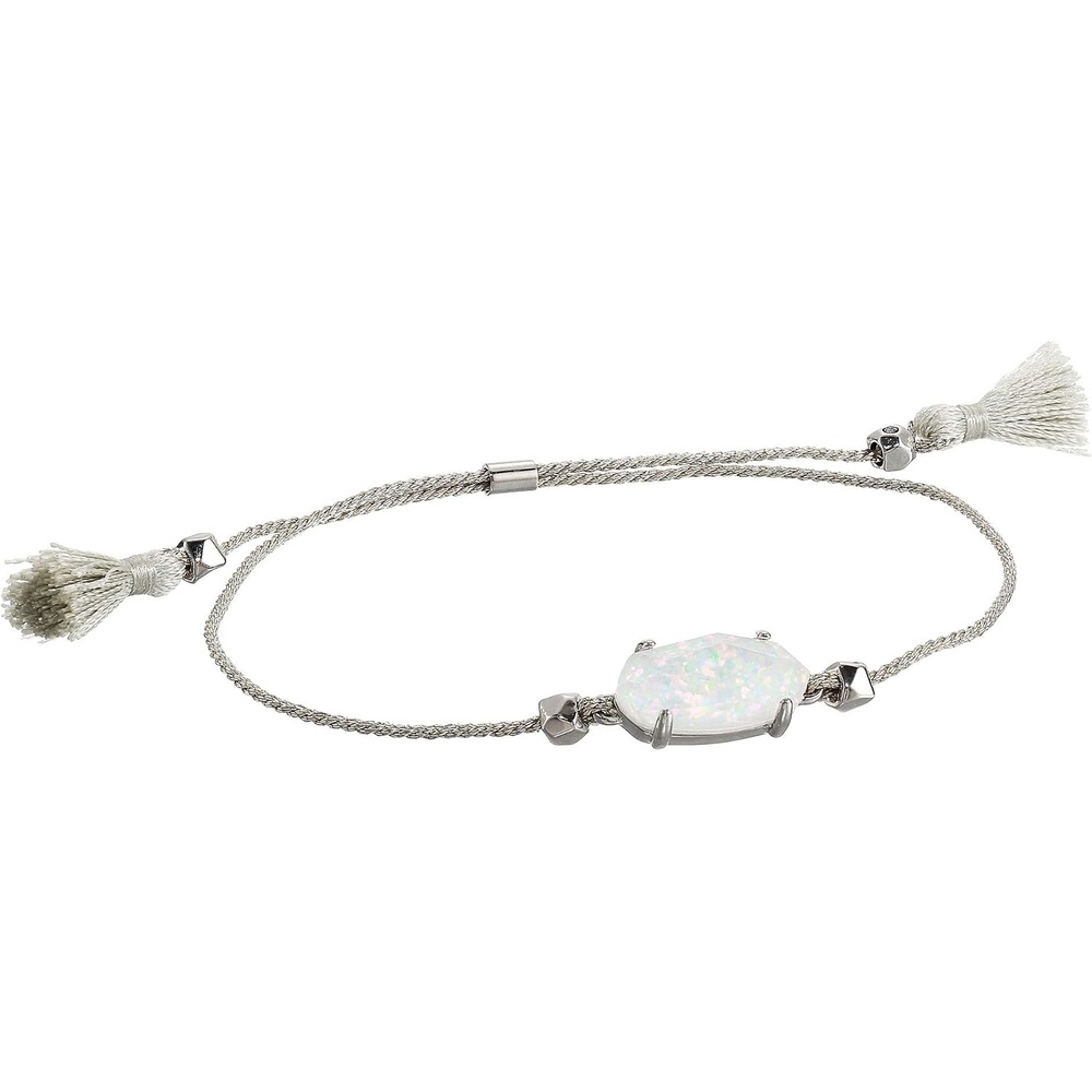 image:imageKendra Scott Everlyne Cord Friendship Bracelet Fashion Jewelry for WomenRhodiumWhite Opal