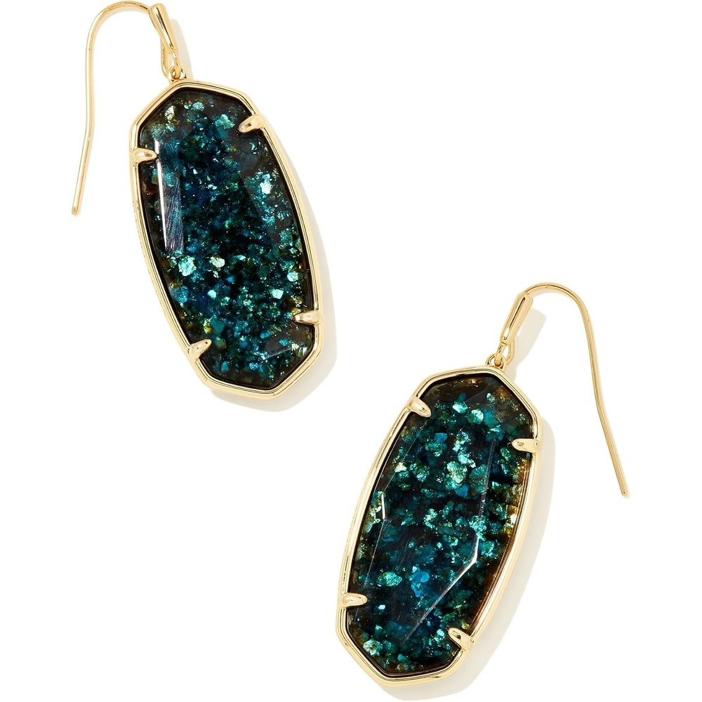 image:imageKendra Scott Faceted Elle Drop Earrings Fashion Jewelry for WomenGOLD DARK TEAL MICA
