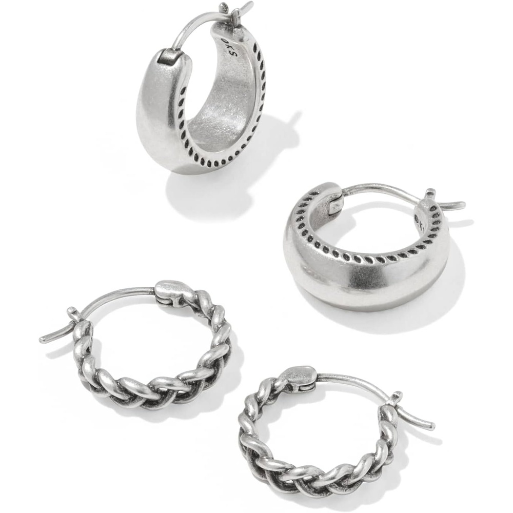 image:imageKendra Scott Gabriella Set Huggie Earring Fashion Jewelry for WomenVintage Silver Metal