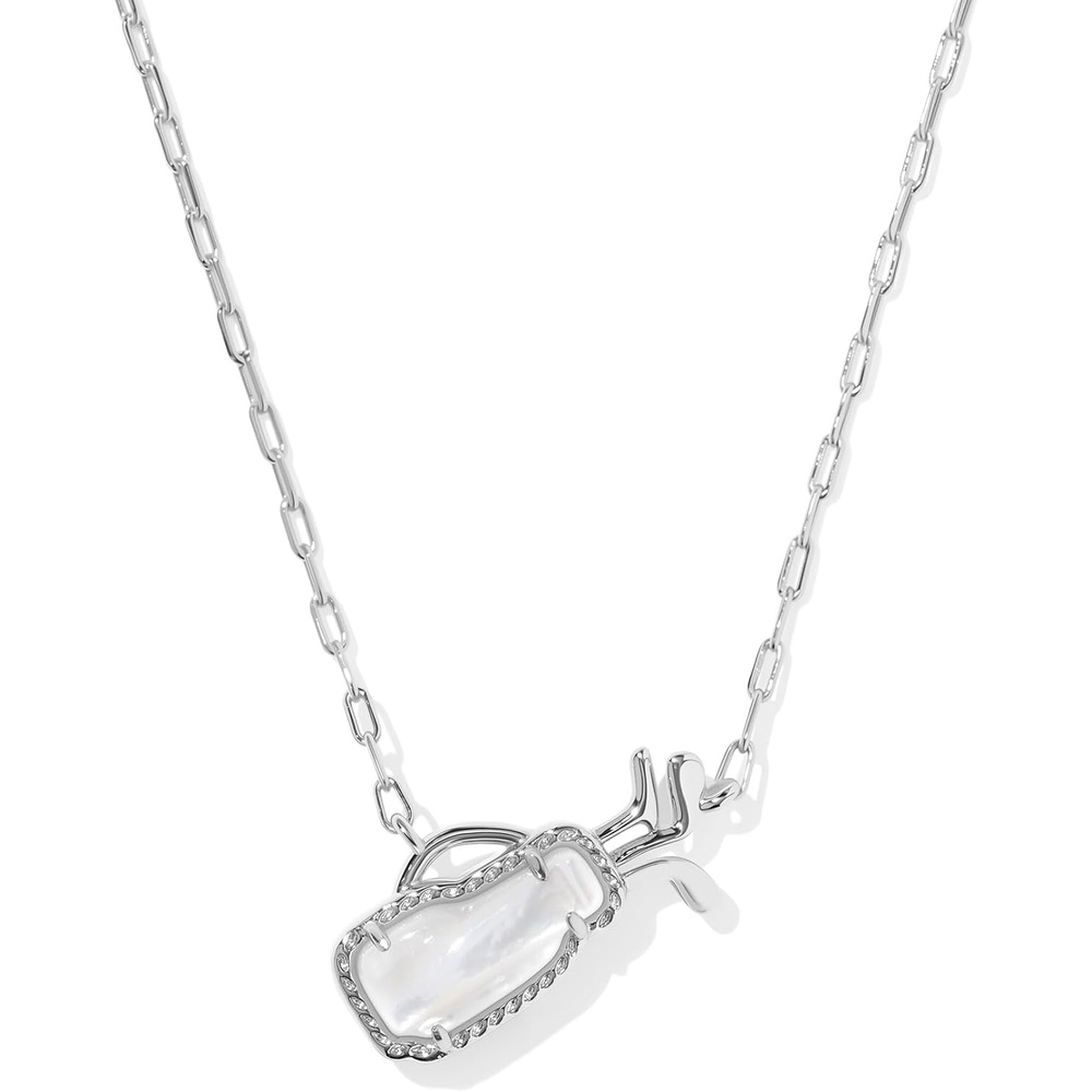 image:imageKendra Scott Golf Short Pendant Necklace Fashion Jewelry for WomenRHODIUMIVORY MOTHER OF PEARL