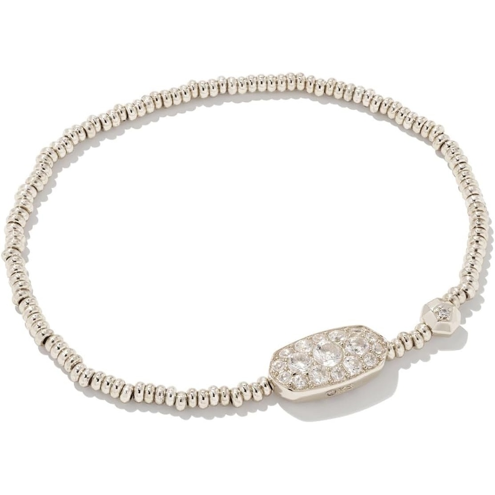image:imageKendra Scott Grayson Crystal Stretch Bracelet Fashion Jewelry for WomenRHODIUM WHITE CRYSTAL
