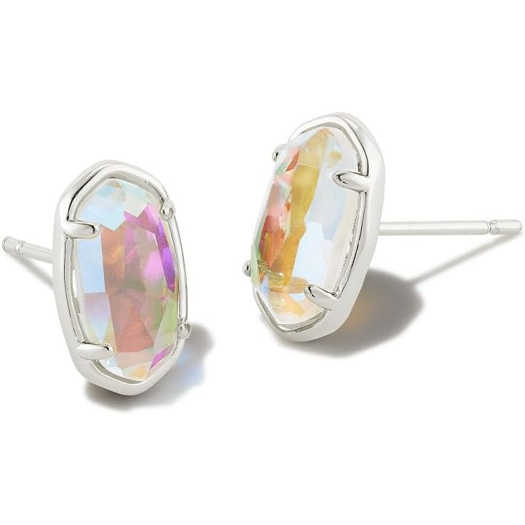 image:imageKendra Scott Grayson Stone Stud EarringsRHODIUM DICHROIC GLASS