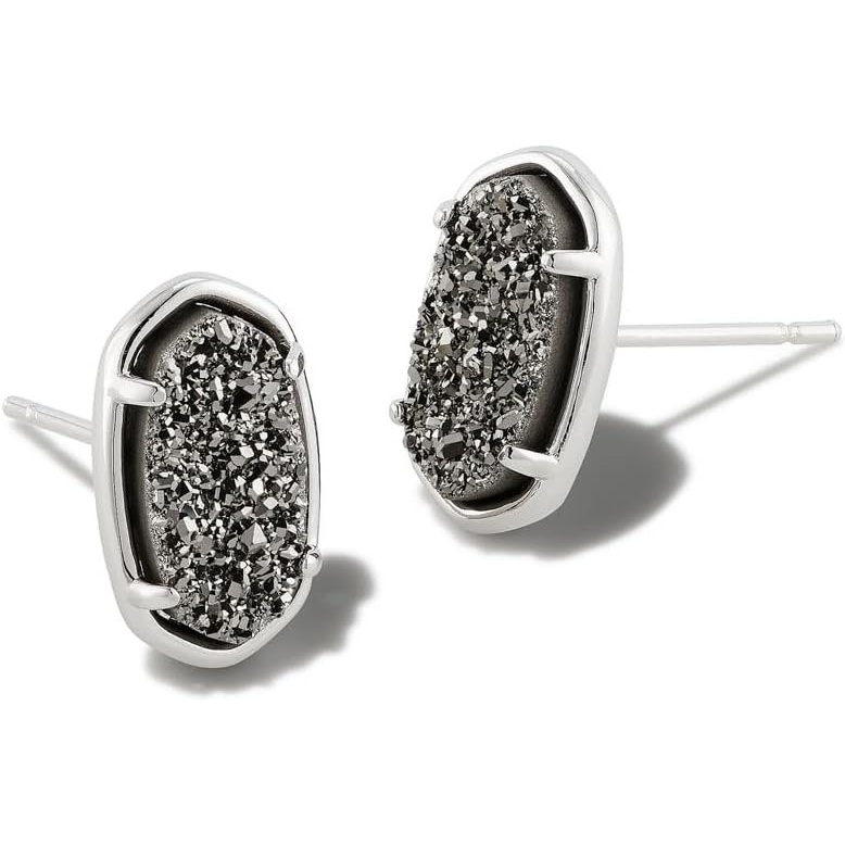 image:imageKendra Scott Grayson Stone Stud EarringsRHODIUM PLATINUM DRUSY