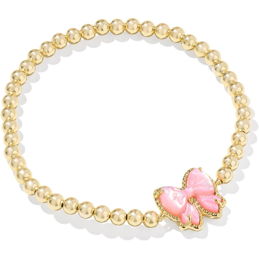 image:imageKendra Scott Haley Bow Stretch Bracelet Fashion Jewelry for WomenGOLD  BLUSH IVORY MOTHER OF PEARL