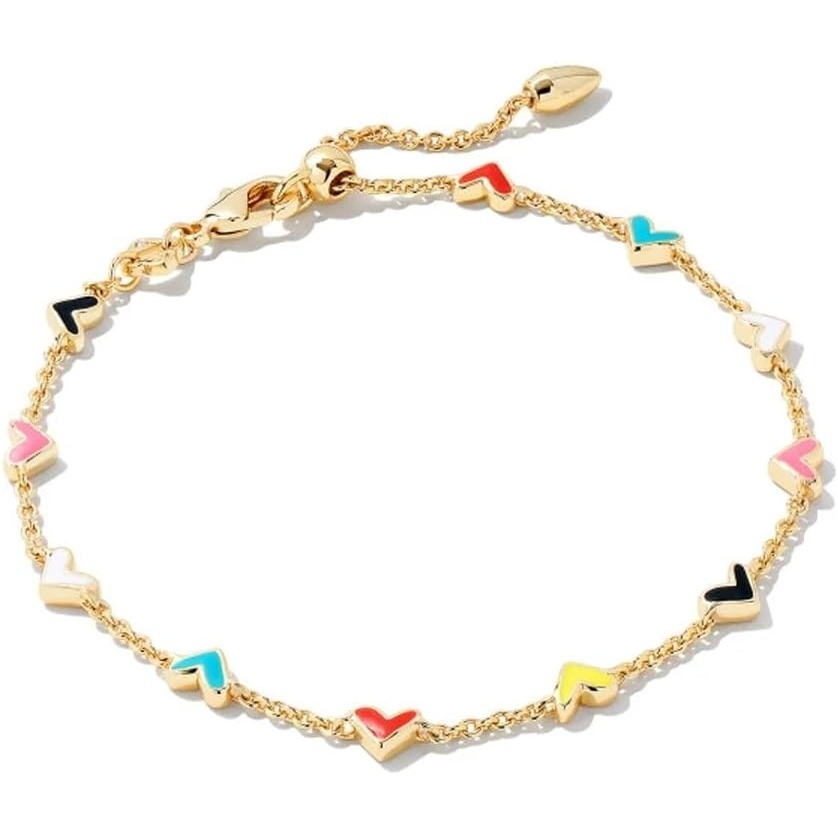 image:imageKendra Scott Haven Heart Gold Chain Bracelet in Multi Mix Fashion Jewelry for Women
